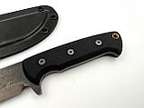 Ніж мачете ручної роботи для полювання і риболовлі туристичний «Лісник #1» зі шкіряними піхвами нескладний У8, фото 2