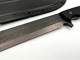 Ніж мачете ручної роботи для полювання і риболовлі туристичний «Лісник #1» зі шкіряними піхвами нескладний У8, фото 5