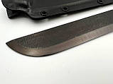 Ніж мачете ручної роботи для полювання і риболовлі туристичний «Лісник #1» зі шкіряними піхвами нескладний У8, фото 6