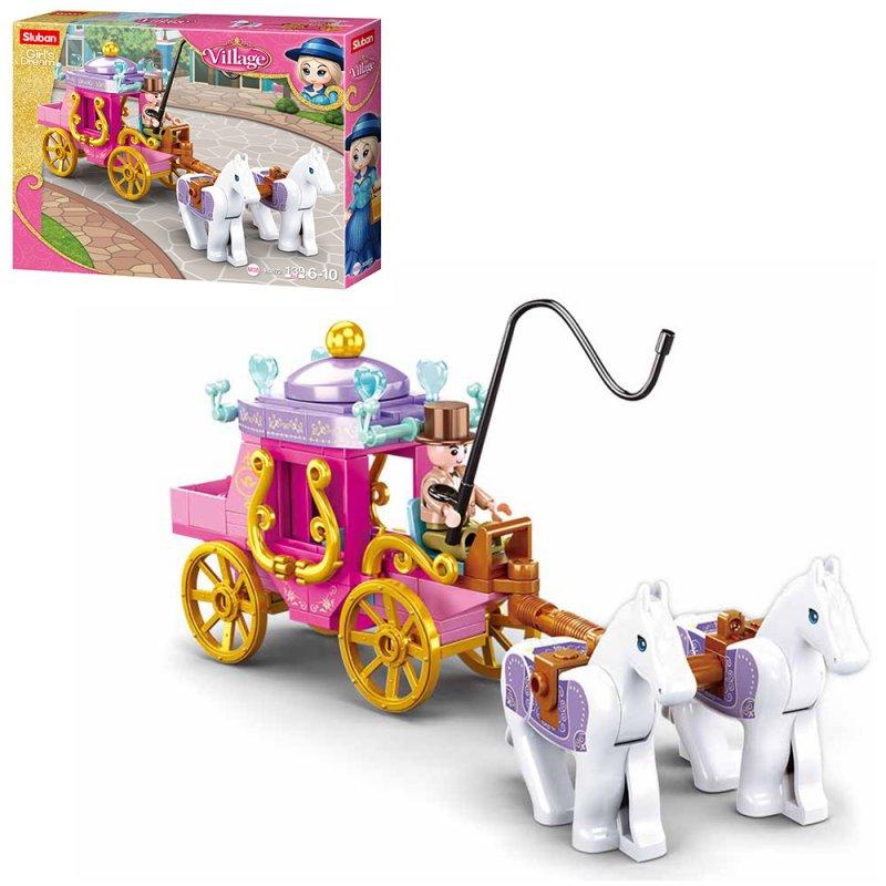 Конструктор SLUBAN карета з кіньми M38-B0872 G-Rich, фото 1