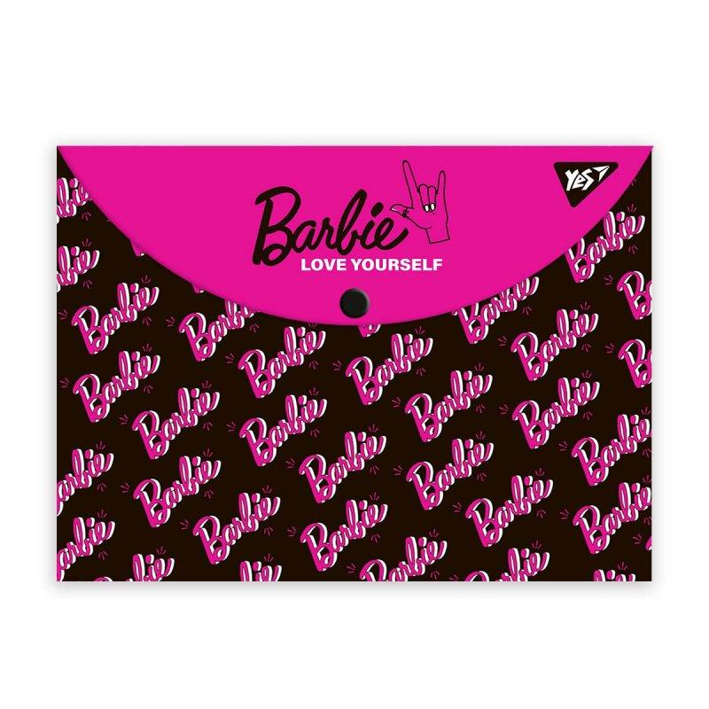 Папка-конверт YES на кнопці А4 Barbie 492002