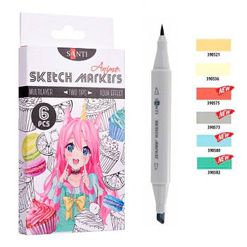 Набір маркерів "SANTI sketch" "Anime" 390550
