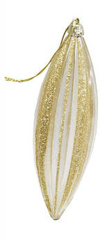 Бурулька 15 см прозора із золотим гліттером 971833 G-Rich