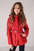 Стильная детская ветровка для девочки RIZZIBOY Италия 1G54F Красный ӏ Верхняя одежда для девочек.Топ!