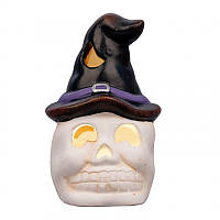 Статуэтка Yes! Fun Хэллоуин "Skull in hat", 10 см, LED 974189