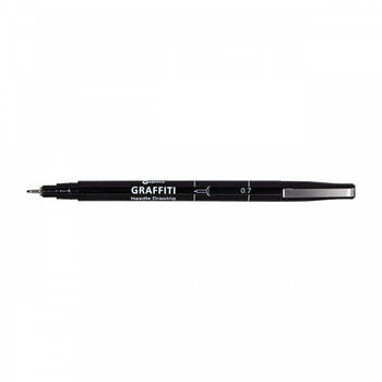 Ручка-лінер Optima GRAFFITI, 0,3 мм чорний 625464/O16410 G-Rich