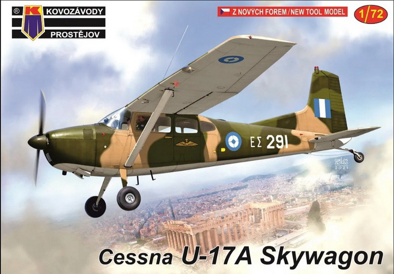Пластикова модель 1/72 Kovozavody Prostejov 0231 американський воений літак Cessna U-17A Skywagon, фото 1