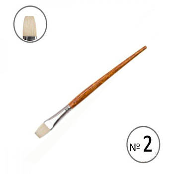 Пензлик мальовничий (щетина) "KOLOS" плоский № 2 105449/2023F G-Rich