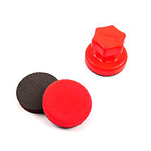 Набір тримач з автоскрабом та паралоном - MaxShine Hand Clay Pad Polishing Set 75 мм. (2042075S), фото 5