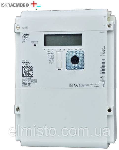 Модульний електронний лічильник ISKRA AM550-TT2 3ф. 4пр. 5(10)А 3х220/380 В кл.т.1,0 з GSM-модулем АС150-А7