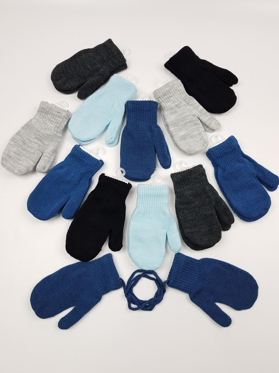 Дитячі польські рукавички для хлопців р. 15 см (4-6 р) (12 пар набір)