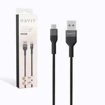 Кабель USB > Type-C Havit HV-CB623C 2.1A 1м black