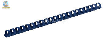 Пружини для палітурки BUROMAX пластик 10мм(55л) 100шт синій 68087 G-Rich