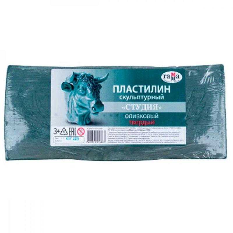 Пластилин Скульптурный Гамма 00362 Твердый 1кг Оливковый — Купить ...