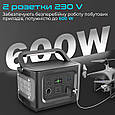 Зарядна станція Promate PowerMine-600 W, 172800 mAh, 622 Wh, 2 розетки 230 V Black (powermine-600.black), фото 3