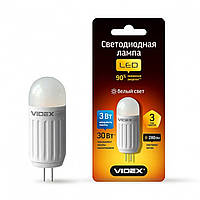 Светодиодная LED лампа G4 3W 12 V VIDEX залишок 1шт