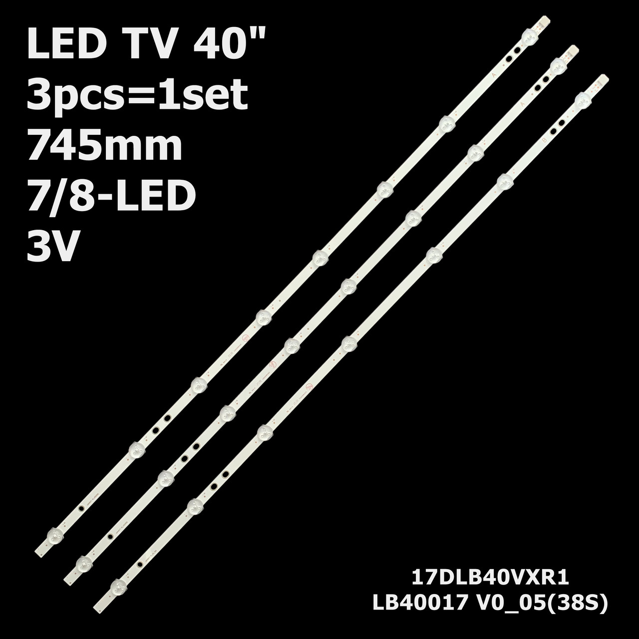 LED підсвітка TV 40" 40273SMFHDLED 40273SFVPT2FHD 40273LEDFHD1080P 40272SMT2FHDLED CRTV40200 DLED40125FHD 3шт.