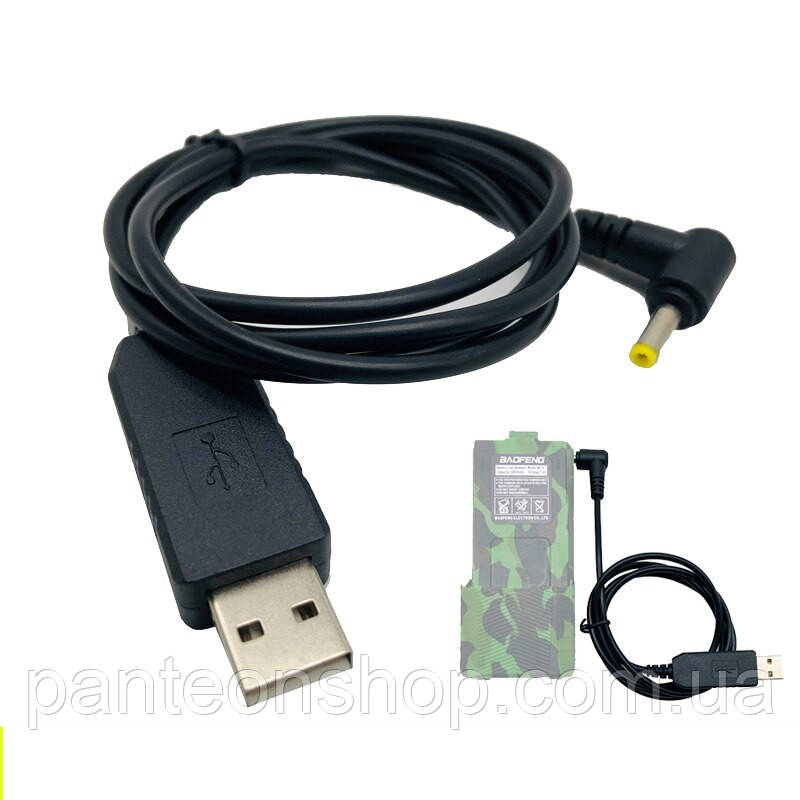 Кабель-USB для зарядки акумуляторів збільшених 3800 для рації Baofeng UV-5R, 5RA, 5RB