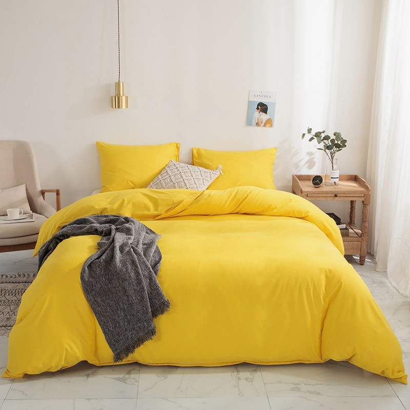 Постільна білизна Жовтий Ранфорс MERISET - Сімейний на резинці, фото 1