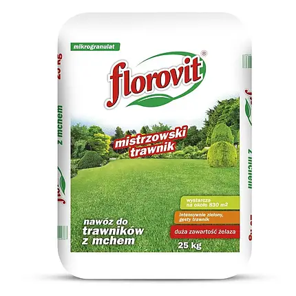 Добриво для газону з Залізом Florovit 25кг Польща, фото 1