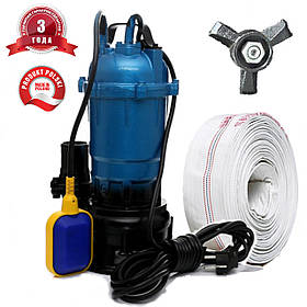 Дренажно-фекальний насос Forwater WQDC 2.5 кВт з ножем + шланг 10м (або 20м)