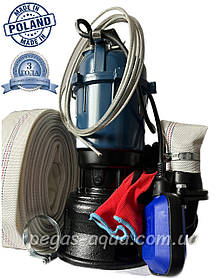 Фекальний насосFORWATER 1.1 кВт з подрібнювачем+ шланг20 м,металевий трос,зажими,хомут,рукавиці гарантія 3 роки