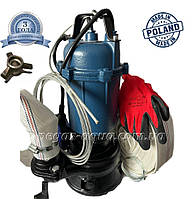 Фекальний насос FORWATER 2.5 кВт з ножем + шланг 20 м, металевий трос, зажими, хомут, рукавиці гарантія 3 роки