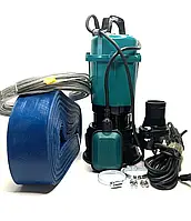 Фекальний насос FORWATER 1.5 кВт з подрібнювачем + шланг 25 м,металевий трос,зажими,хомут,рукавиці гарантія 3 роки