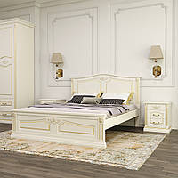 Двоспальне ліжко AEON "Мерлін Люкс" 140х200 см біла із золотою