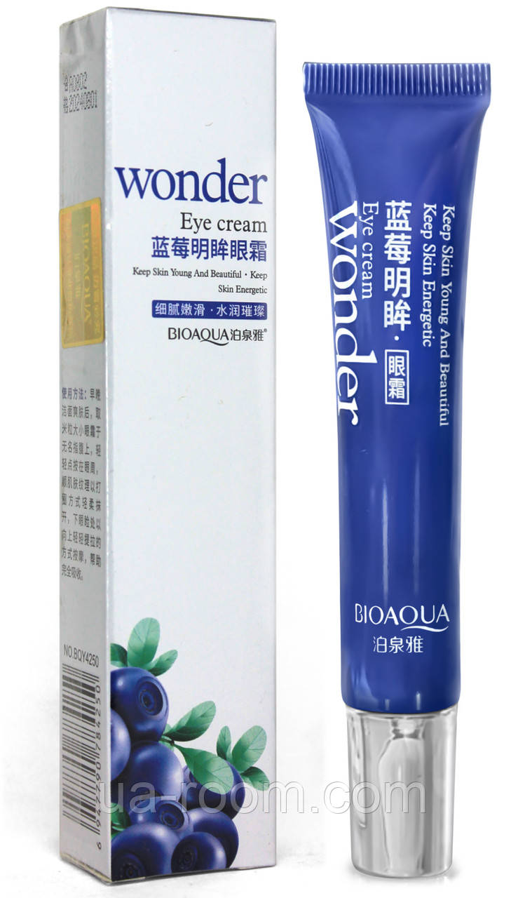 Крем для шкіри навколо очей з с экстрактом чорниці BIOAQUA WONDER Eye Cream, 20 g.