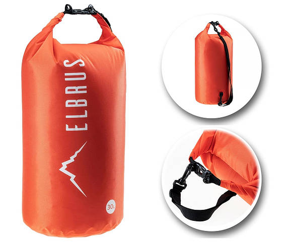Гермомішок Elbrus Drybag 30L Orange, фото 5