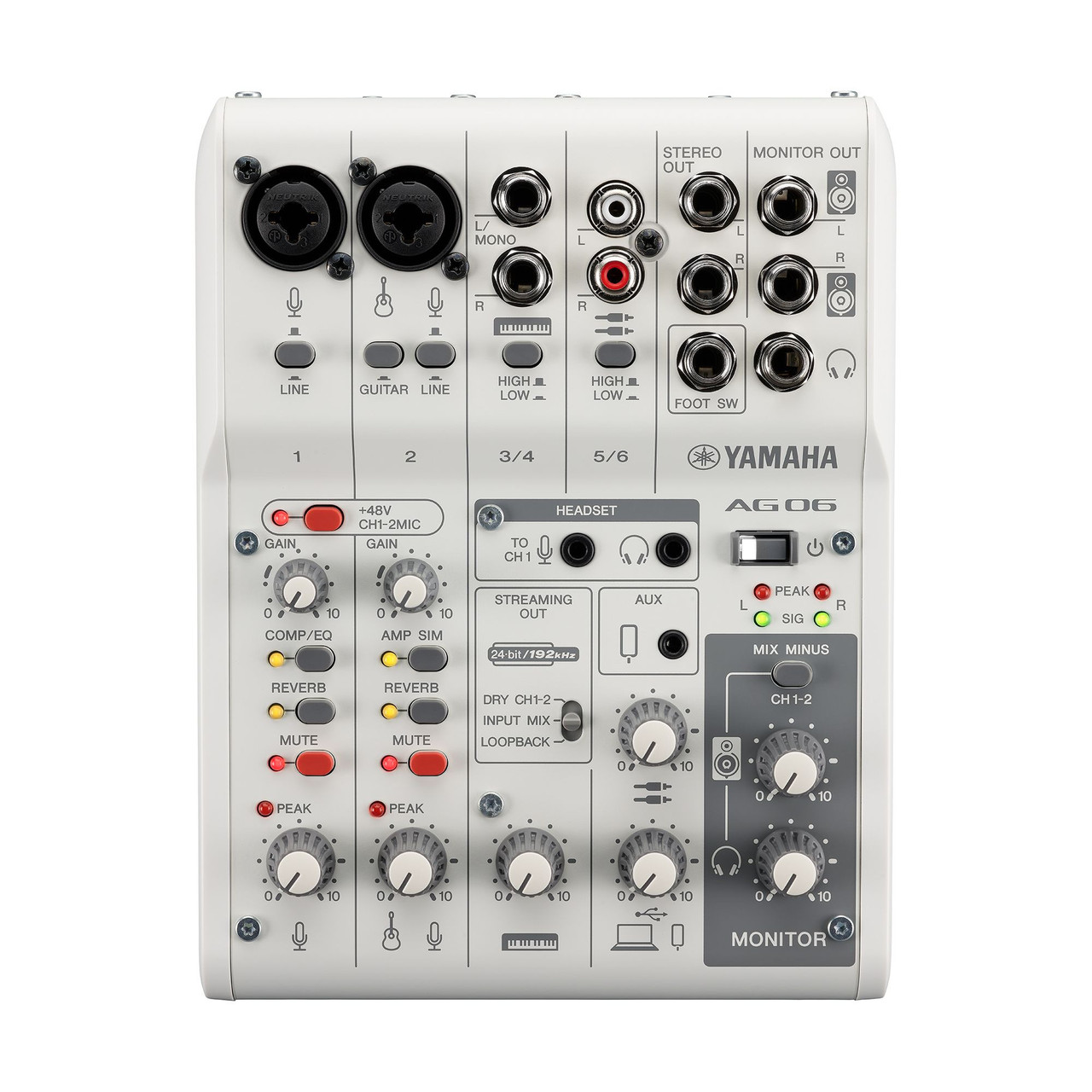 Мікшерний пульт Yamaha AG06 MK2 White
