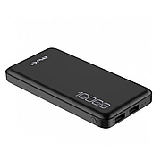 Портативний зарядний пристрій для телефона Power Bank Awei P5K 10000 mAh Павербанк USB чорний