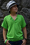 Дитяча зелена футболка для хлопчика застібка-кнопка, фото 3