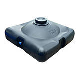 Чорний пластиковий бак для душу на 150 л з лійкою (душевою насадкою та краном), фото 2