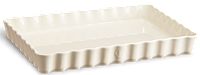Форма для пирога Emile Henry 24х34 см керамічна широка кремова