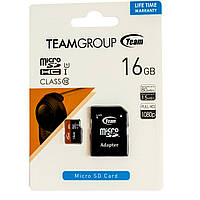 Карта пам'яті TEAM micro SD 16 GB class 10 aдаптер