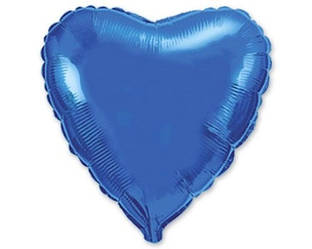 Фольгована куля Flexmetal Серце Синє 18'