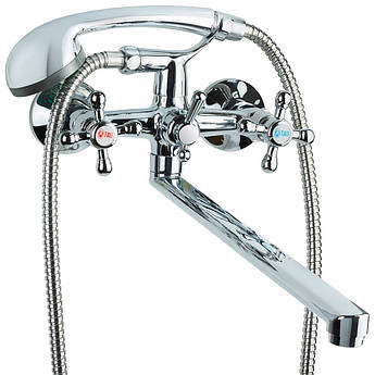 Змішувач s70 1⁄2" для ванни гусак прямий 350 мм дивертор вбудований кульовий TAU VD-5C261C (9870210)