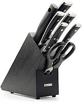 Набор ножей Wüsthof Classic Ikon 8 предметов, черные
