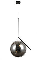 Подвесная люстра шар на 1 лампу с цоколем Е27 корпус черного цвета Levistella 9163817-1 BK+BK