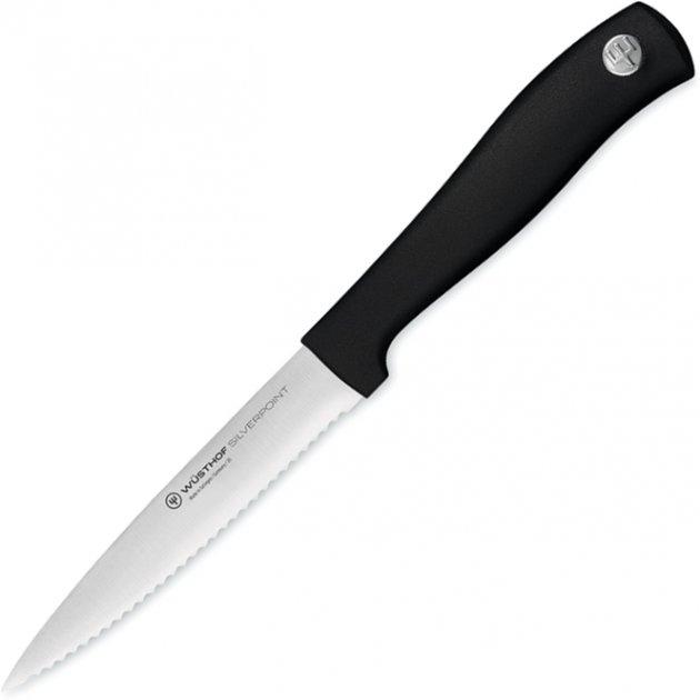 Ніж для очищення овочів Wüsthof Silverpoint 10 см чорний