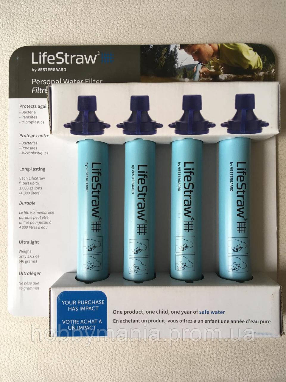 Фільтр високої очистки для води LifeStraw, персональний, до 4000, США