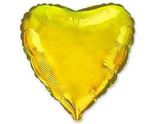 Фольгована куля Flexmetal Серце Золото 18'