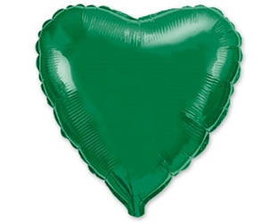 Фольгована куля Flexmetal Серце Зелене 18'
