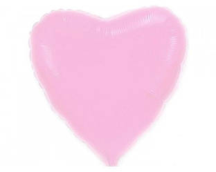 Фольгована куля Flexmetal Серце Рожеве перламутрове 18'