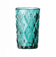 Набір склянок для води Helios "Бірюза" 6 шт. 350 мл, кольорове скло