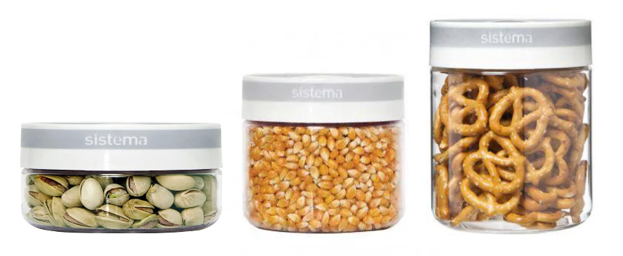 Набір харчових контейнерів Sistema Ultra 3 шт круглих, фото 1