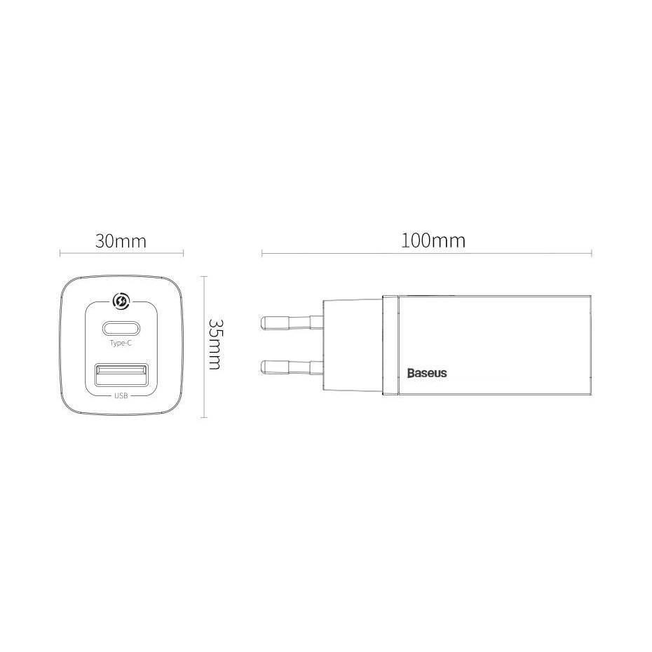 65W Baseus GaN2 Lite Quick Charger все протоколы быстрой зарядки USB-A Универсальное