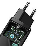 Потужний зарядний пристрій 65W Baseus GaN2 Lite Quick Charger усі протоколи швидкої зарядки USB-A/Type-C Black, фото 4